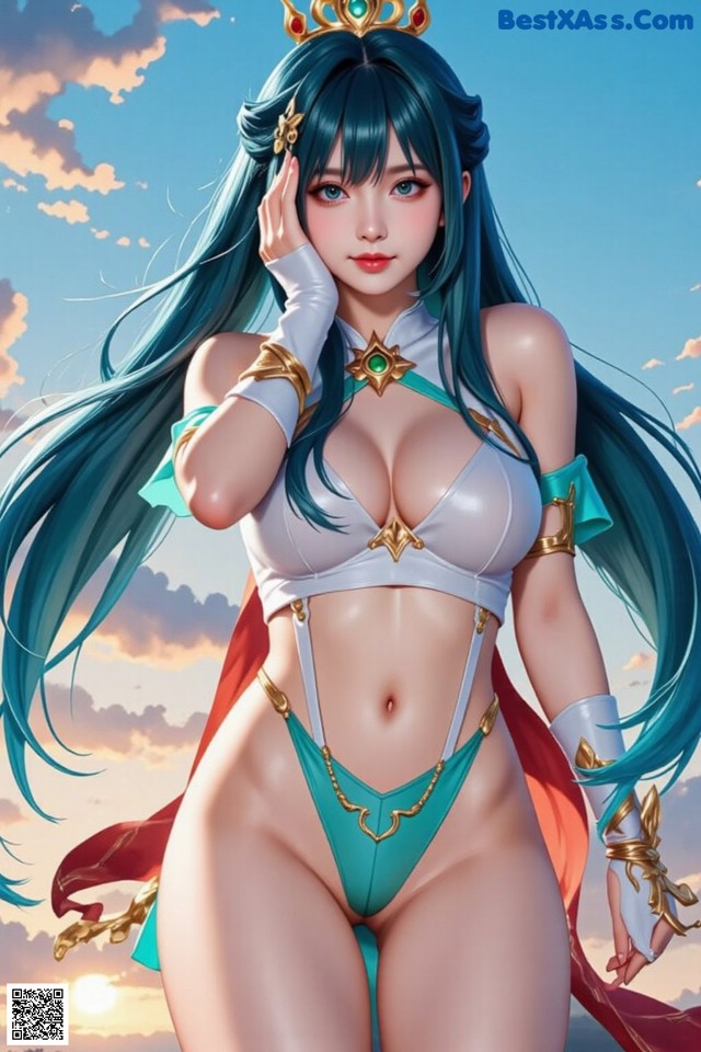 Hentai - Under the Radiance of Celestial Grace Set.1 20250106 Part 14 No.e9d26f A woman in a bikini with a crown on her head.