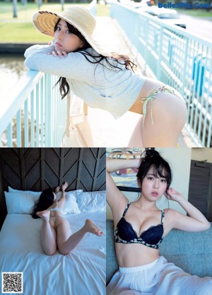 A woman in a white towel is posing for a magazine.