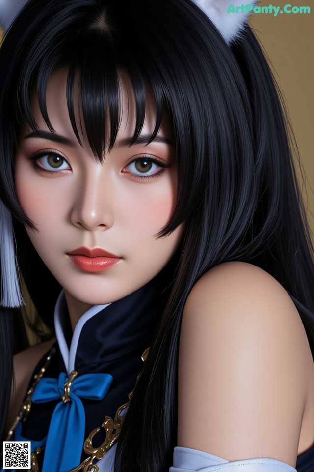 Hentai - Exotic Allure of the Untamed Lands Set.2 20250125 Part 11 No.705dd2 A woman with long black hair wearing a cat ears headband.